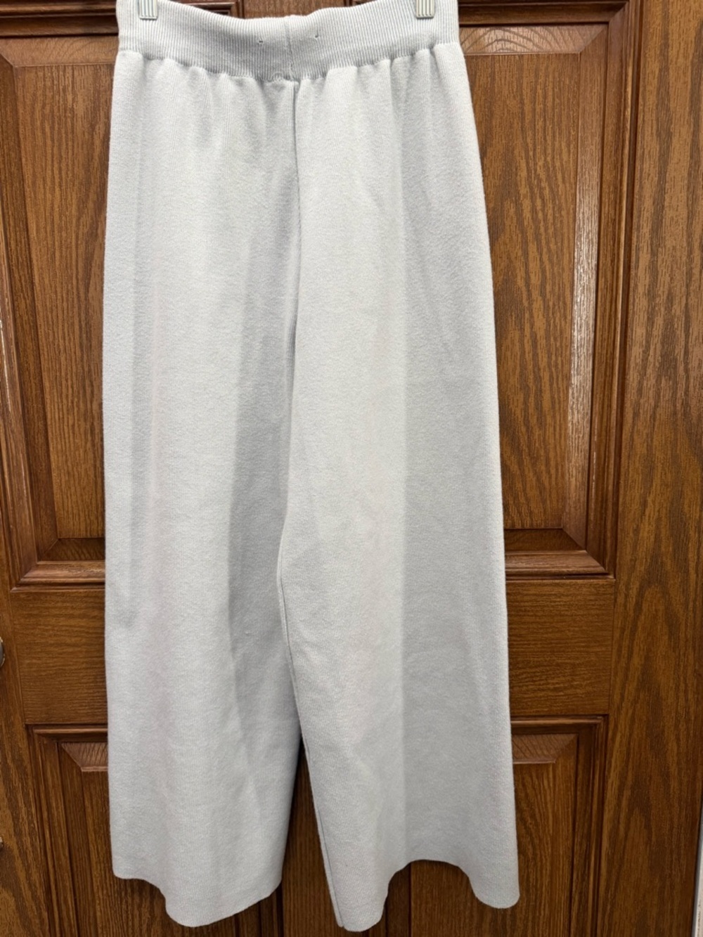 Women’s Wide-Leg Knit Pants - Light Gray